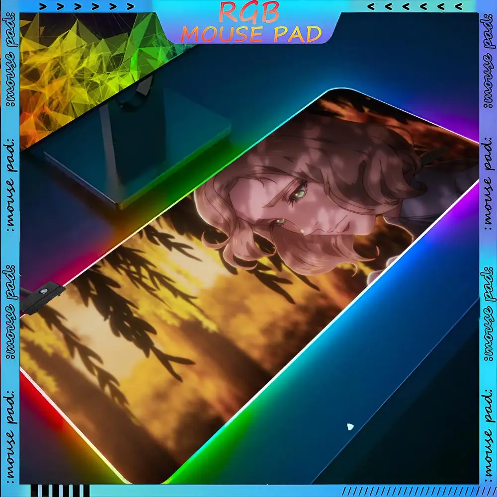 Castlevania anime   Mouse Pad RGB Keyboard Cover Desk-mat Colorful Surface Waterproof Multi-size World Computer GamerMause pads