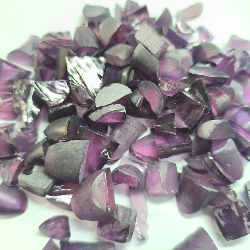 500g Purple Red Synthetic  Corundum Rough Stone Artificial Sapphire Raw Material For Gems Making