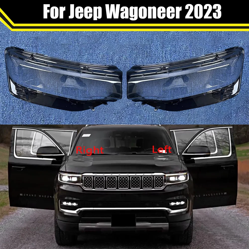 Auto Head Light Caps For Jeep Wagoneer 2023 Car Headlight Cover Lampcover Lampshade Lamp Clear Lens Case Headlamp Shell