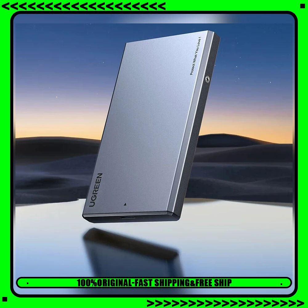 UGREEN 90617 CM587 Aluminum 2.5 Inch SATA HDD Enclosure USB 3.0 5Gbps External SSD Hard Drive Case