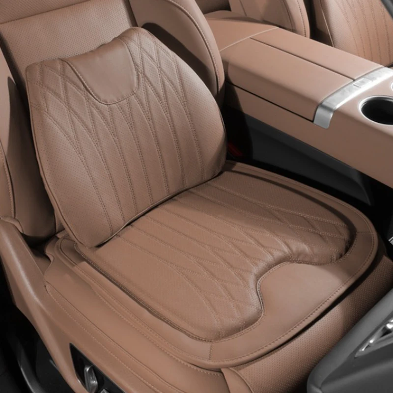 

Дышащая кожаная подушка для автомобильного сиденья, универсальная подушка для поддержки поясницы, защитный коврик для путешествий, аксессуары для интерьера автомобиля