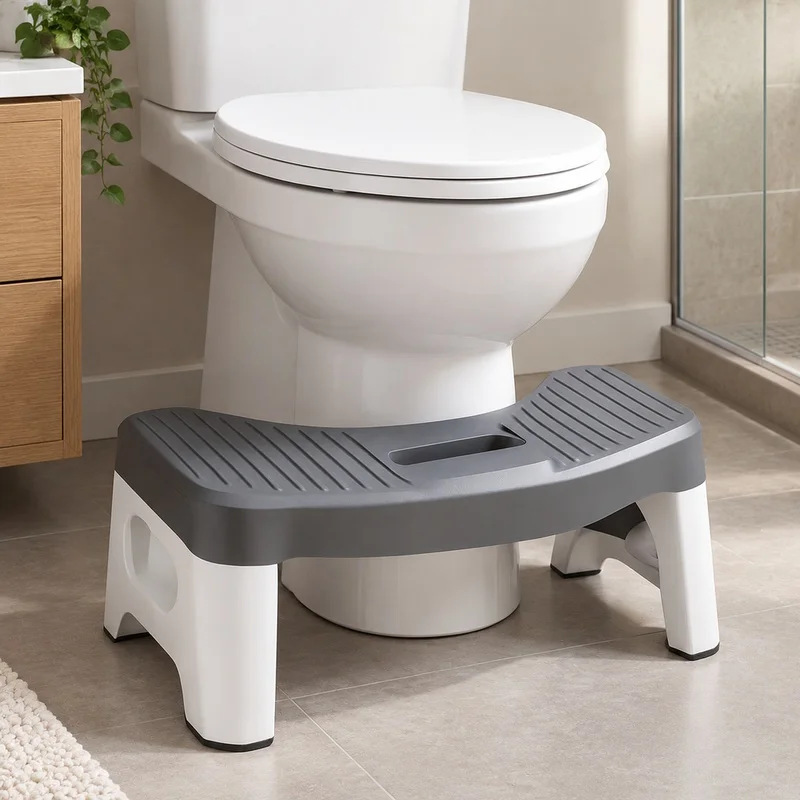 Adjustable Squat Toilet Aid Stool Designed for Comfortable Use by Adults, Kids, and Pregnant Women