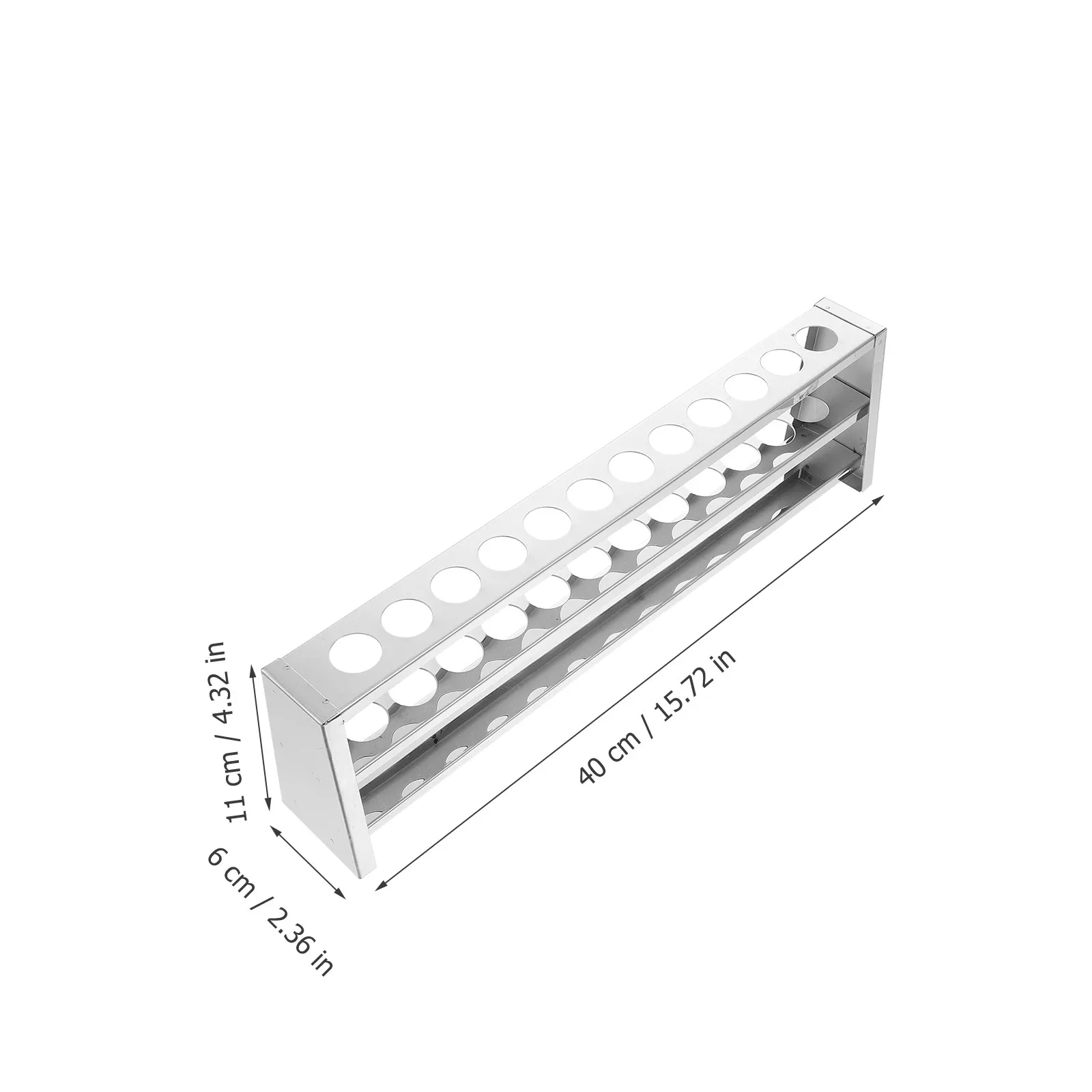 Versatile Test Tube Rack 12-Hole Stainless Steel Holder for Laboratories Sturdy Practical Useful School Scientific Research view 2