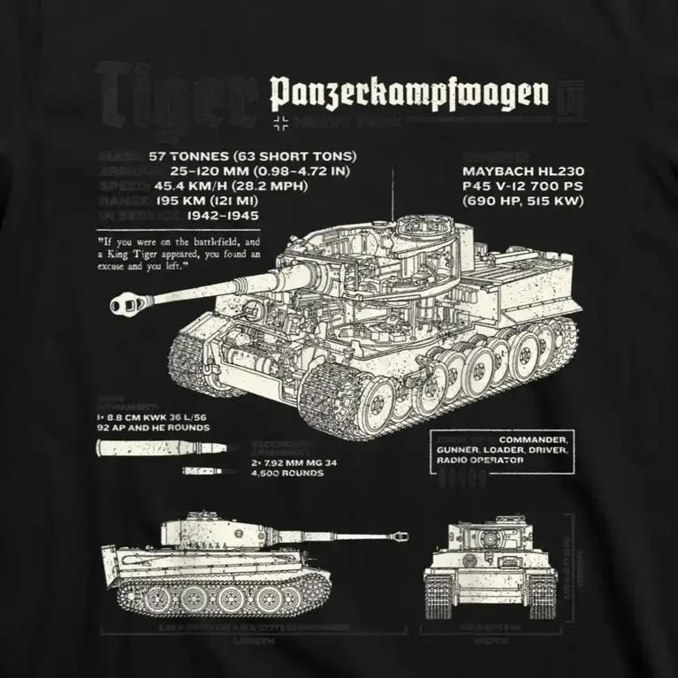 Немецкая танка с тигром Panzer, мужская футболка с надписью Второй мировой войны, короткие повседневные рубашки из 100% хлопка, мужская одежда в стиле Харадзюку с круглым вырезом