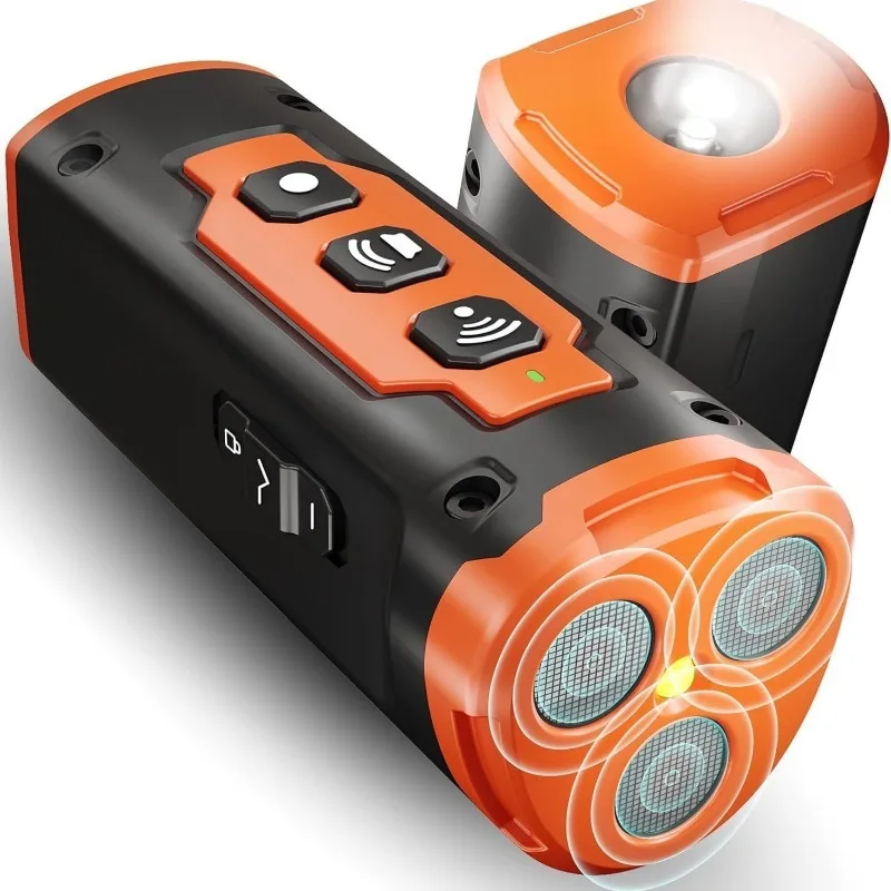 Ultrasonic Dog Repeller Anti Barking Device 3 Probe High Power Pet Training Tool with Flashlight Function