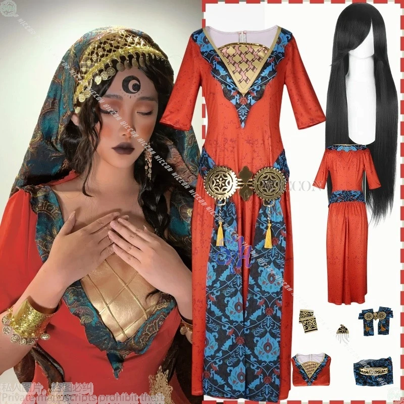 Anime The Game Of The Sultan Cosplay Maggie Costume Shaping Dress Sexy Lingerie Retro Floral Patterns Lolita Wigs Halloween Cos