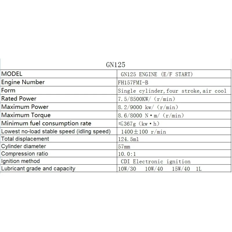 High Quality  Motorcycle Engines Assembly  GN125