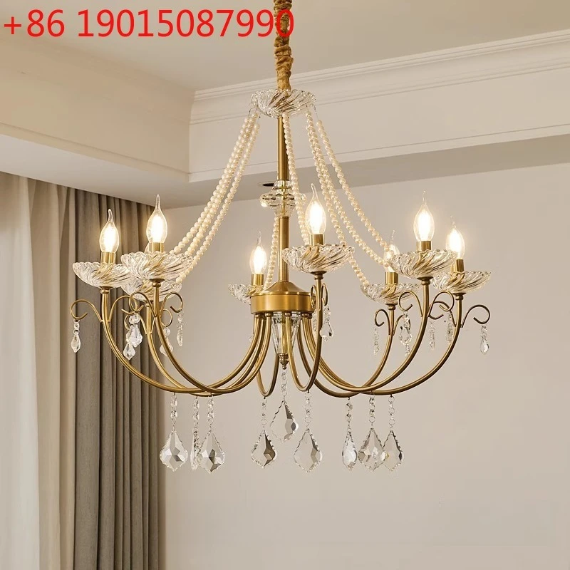 

Гостиная, столовая, свет, роскошная люстра, ретро, романтическая хрустальная свеча, лампа, двор, французский