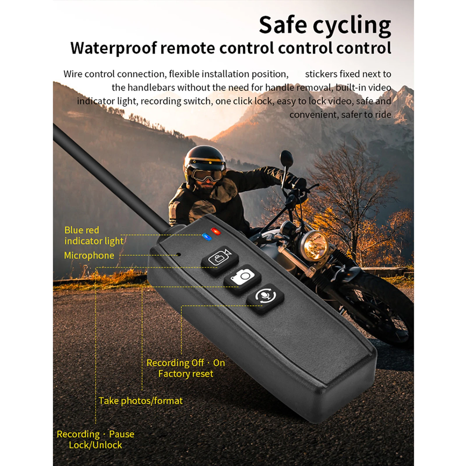 Motorcycle Driving Recorder 1080P Dual Camera DVR Waterroof Moto Camera GPS Dash Cam Front Rear Driving Video Recorder Box