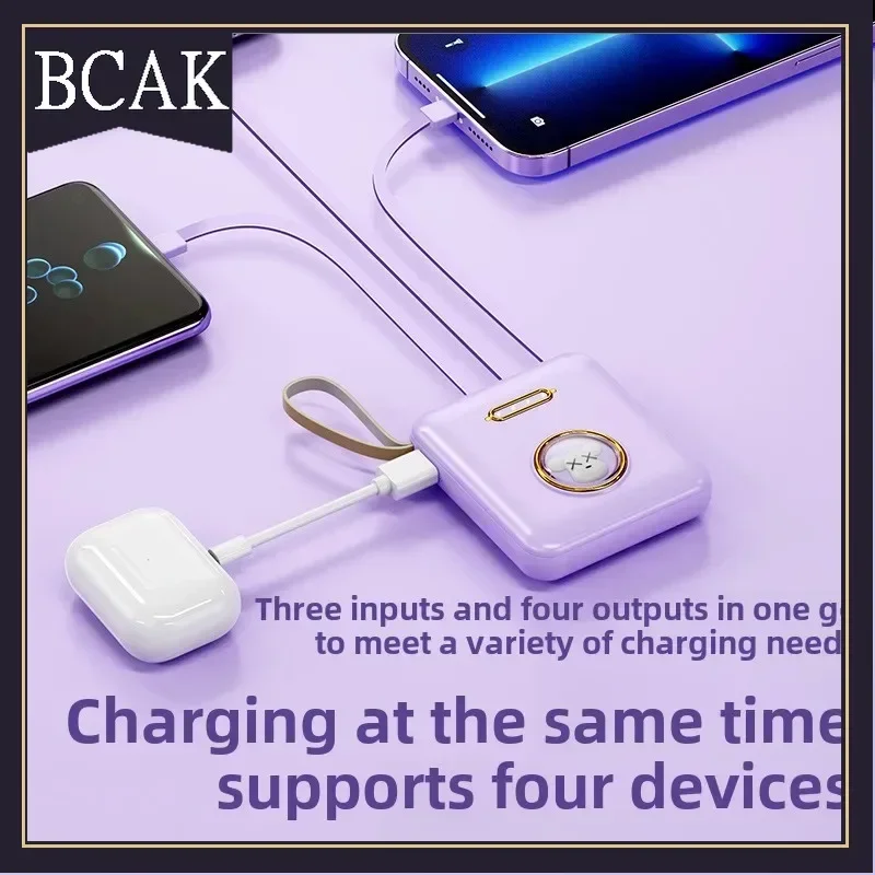 

Мультфильм BCAK поставляется с собственным кабелем, мини-банк питания емкостью 20000 мАч, большая емкость, быстрая зарядка, мобильный блок питания, подарок для ифона