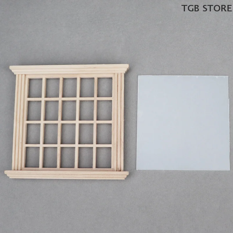Vierkant raamkozijn 20-ruit ramen Model poppenhuis 1:12 poppenhuis mini-meubelaccessoires