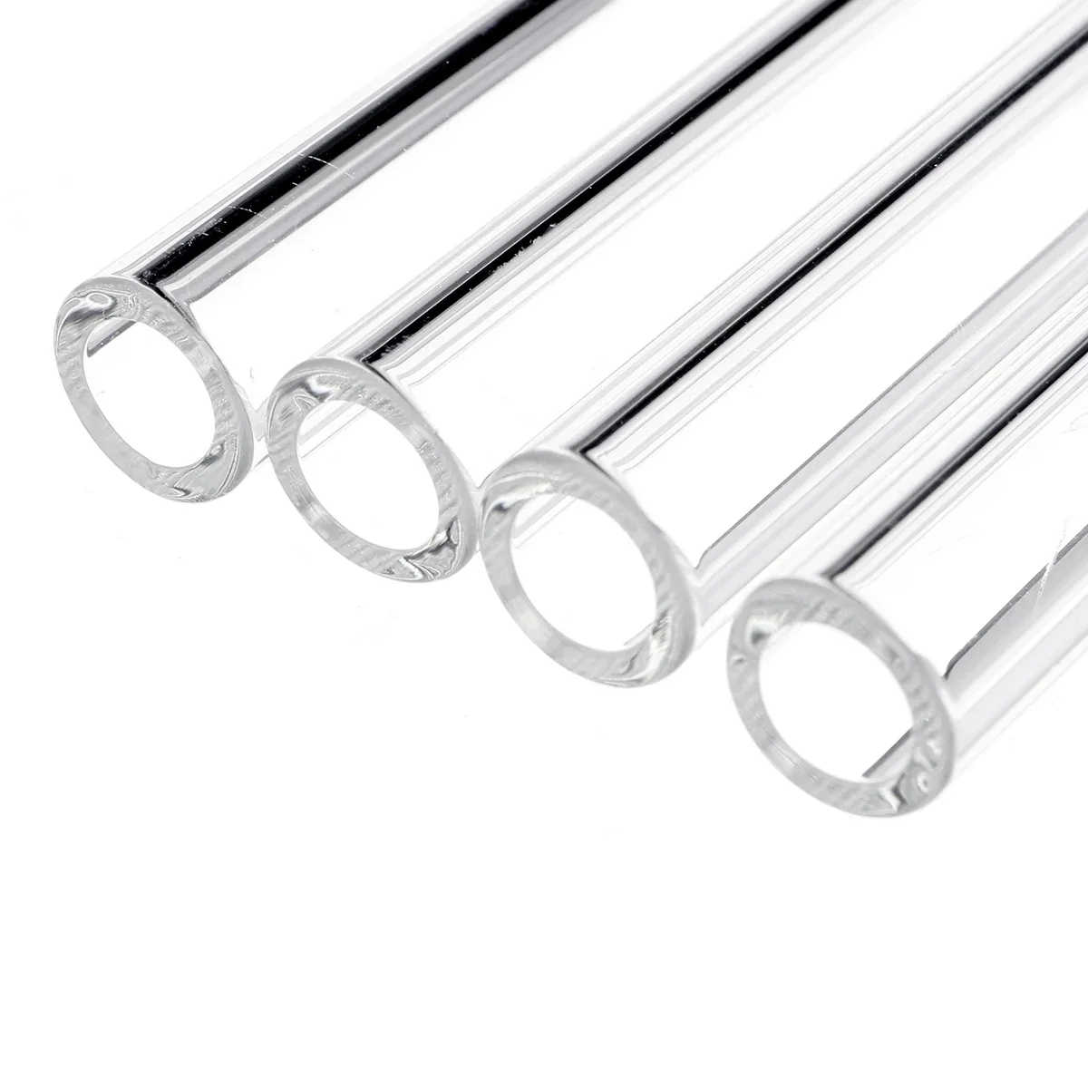 4Pcs 250mm OD 8mm 1.5mm Thick Wall Borosilicate Glass Blowing Tubes Lab