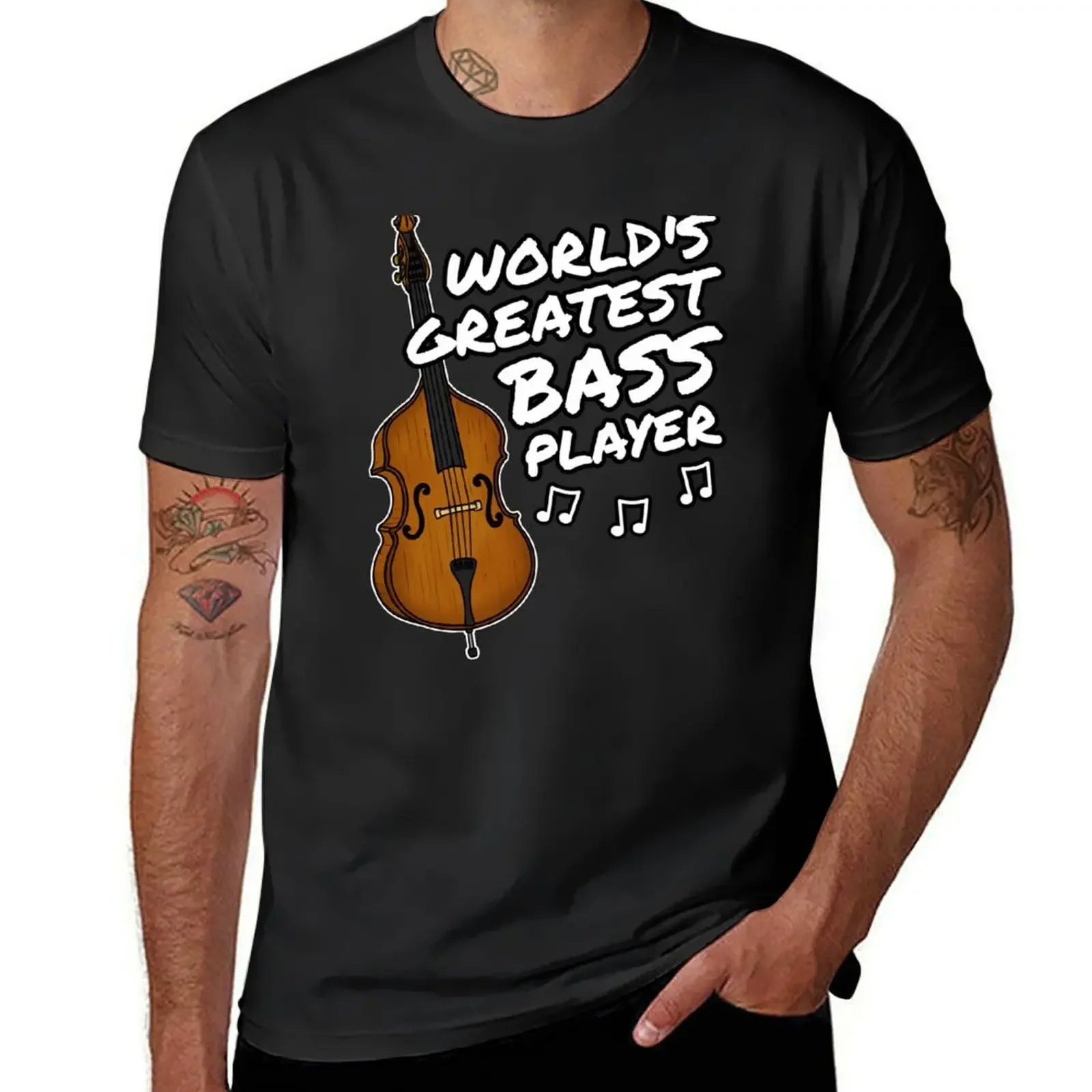 Double Bass World's Greatest Bass Player Bassist T-Shirt heavyweights Men's t-shirt