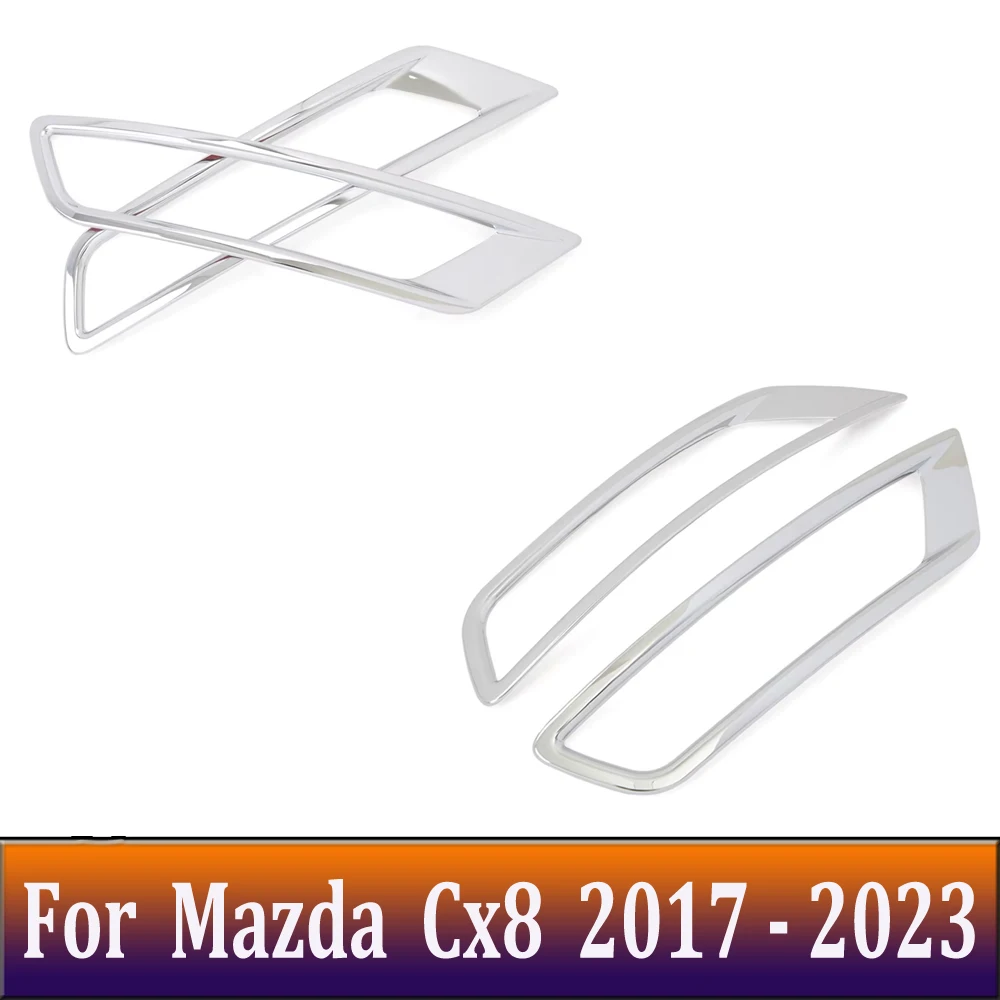 Rear Foglight Cover Fog Light Lamp Trim For Mazda Cx-8 Cx8 2017--2019 2020-2023 Sticker Decoration Exterior Accessories