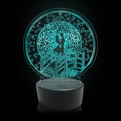 Custom Personalized 3d Night Light Acrylic LED Night Light For Living Room Bedroom