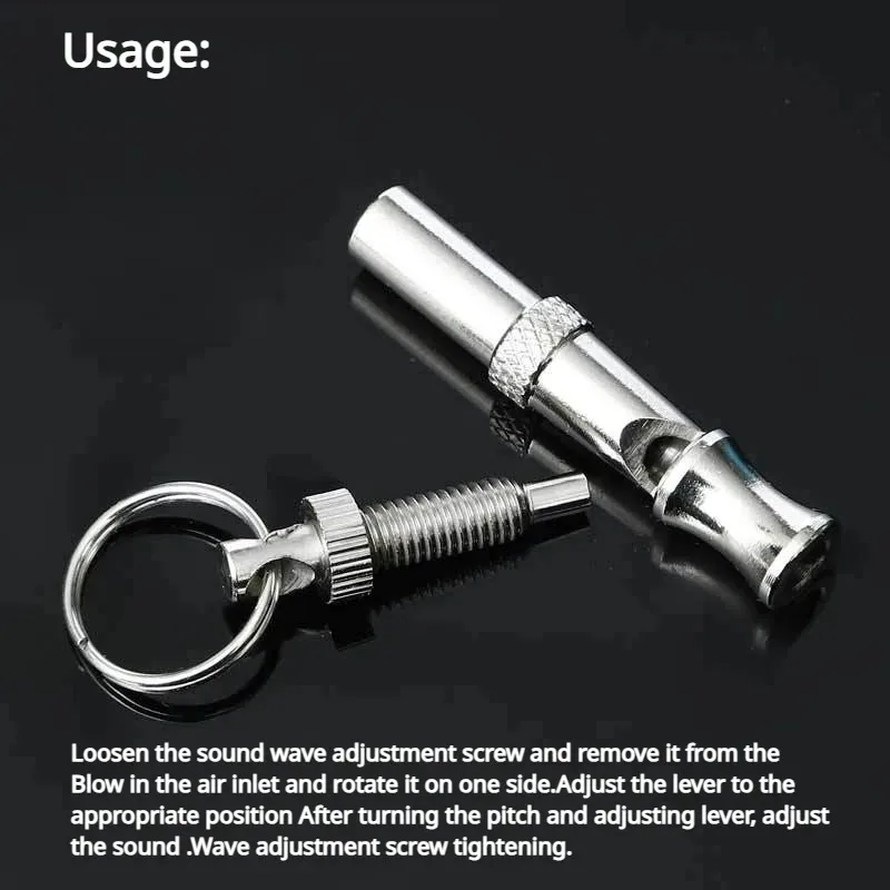 Ultrasonic Training Dog Training Whistle Stop Barking Device Flute Silent Whistle Control Tool Puppy Train Keychain Pet Supplies