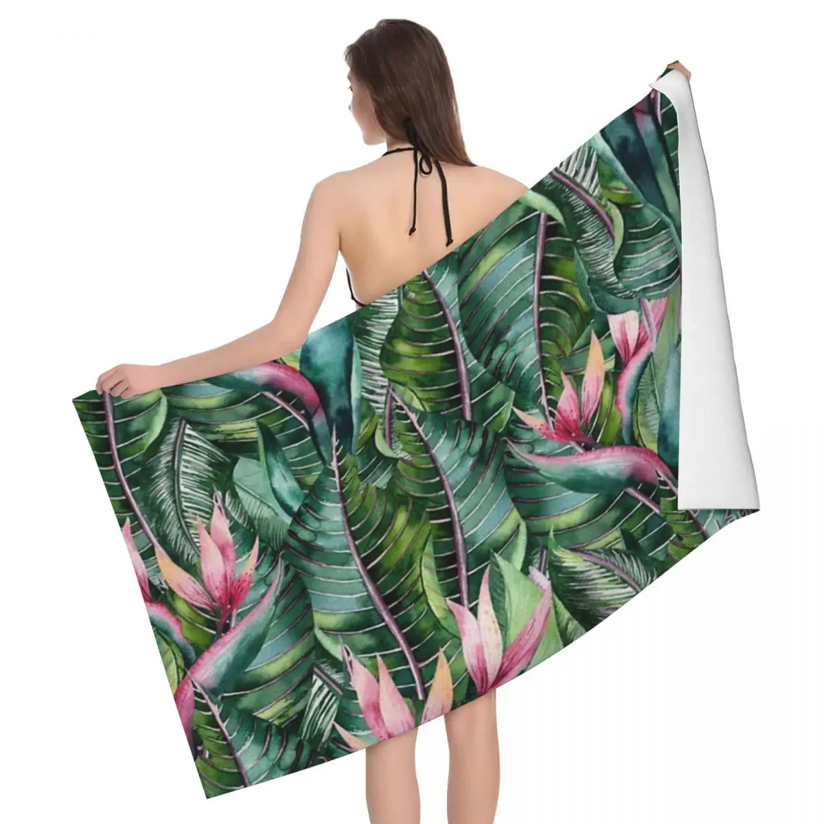 

Tropical Banana Leaf Print 80x130cm Bath Towel Brightly Printed For Outdoor Great Gift
