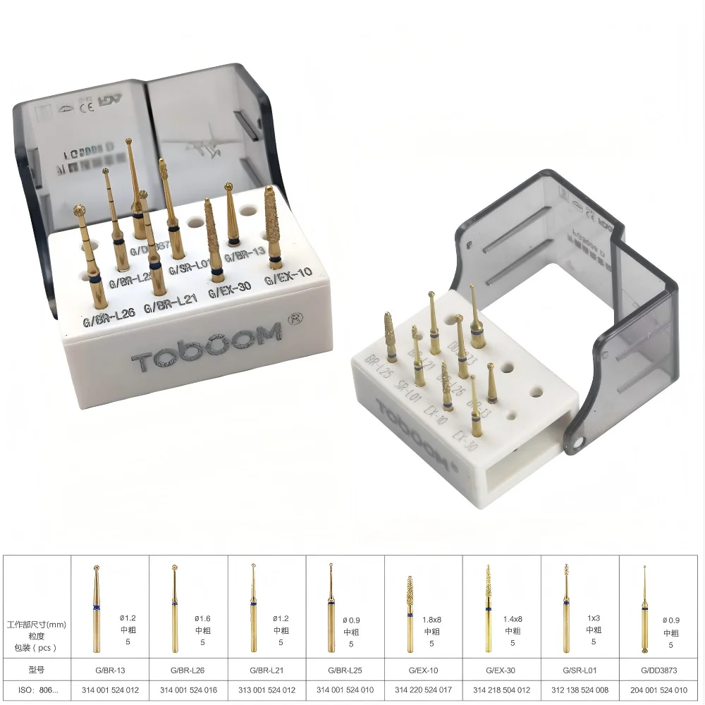 

Dental Pulpotomy Access Open Pulp Cavity Bur Kit Root Canal Access Opening Burs Tools Endodontic Access Cavity Burs Kit FG5008D