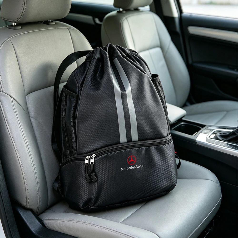 For Mercedes Benz AMG A B C D GLB GLC W108 W168 W177 W190 C180 Car Styling Backpack Dual Shoulder Bag Organizer Tool Sports Bag view 5