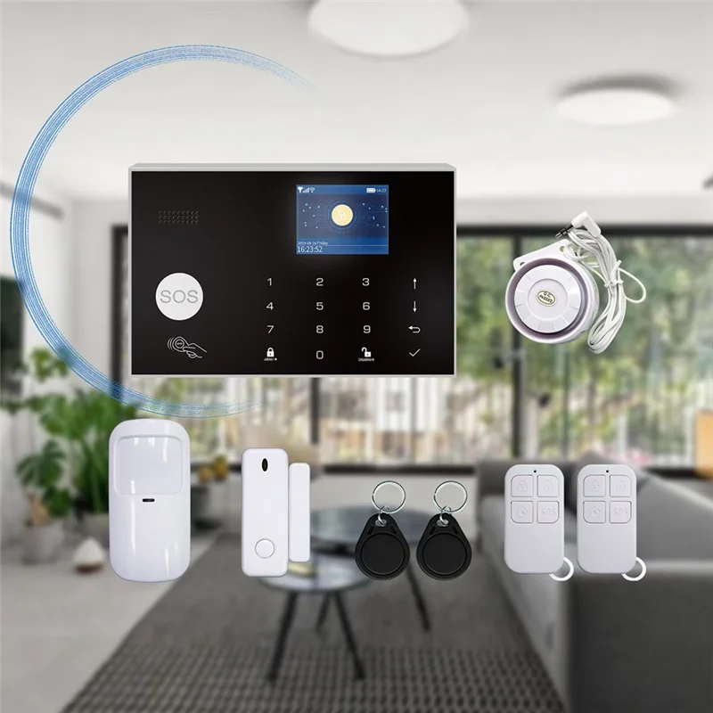

【2025 NEWLY】Tuya Smart Home Burglar Alarm System Wireless WIFI Security Protection Anti-Theft Alarm GSM+ 4G Home Alarm System US
