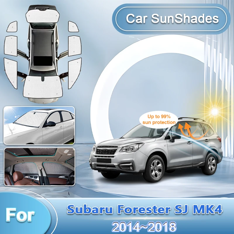 

Car Sunshade For Subaru Forester SJ 2014~2018 2015 2016 2017 Retractable Protection Front Rear Window Shade Curtain Accessories