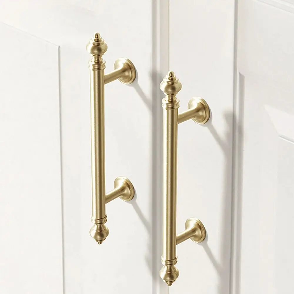 1Pcs Durable T Bar Brass Drawer Knob Multi-size Round Cabinet Handle Luxury Gold Door Handle Pulls Furniture Accessory