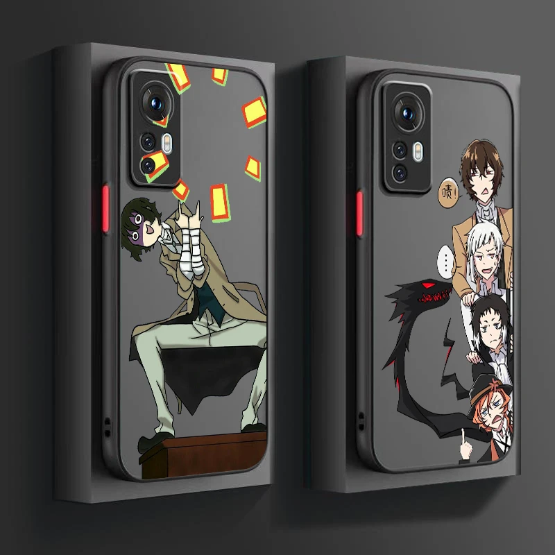 B-Bungo S-Stray D-Dogs Cartoon Frosted Translucent For Xiaomi Mi 13 12 12T 11T 11 11i 10T 10 9T Pro Lite Ultra 5G Back