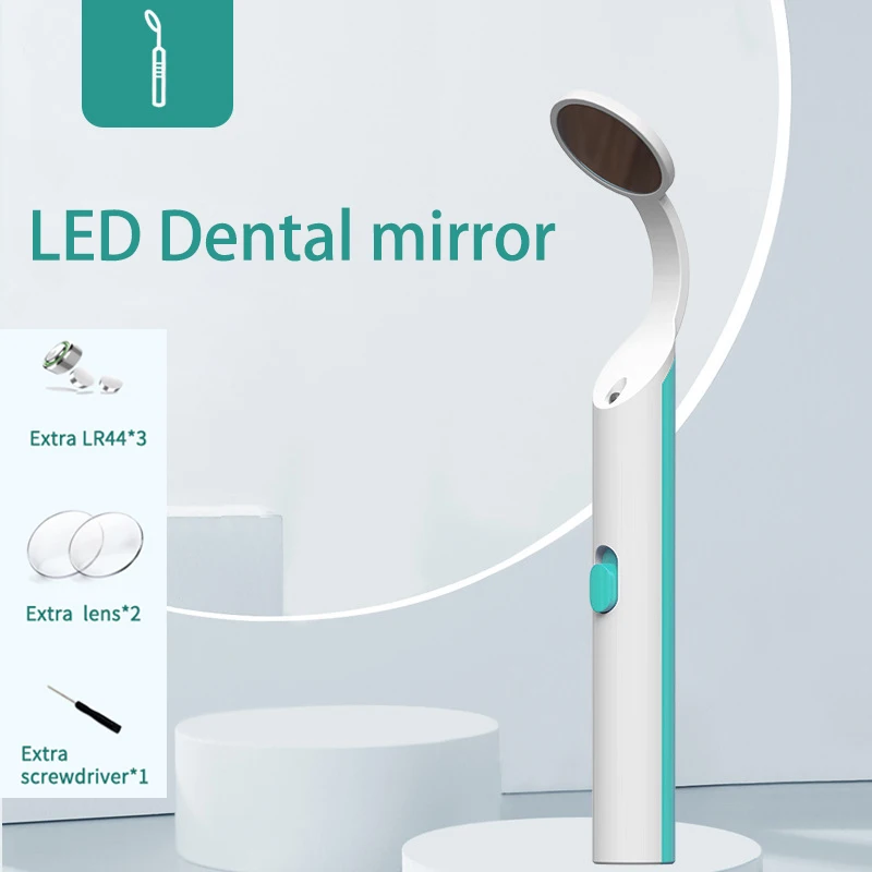 Dental Mouth Mirror With LED Light Inspect Instrument Checking Mirror Reusable Dentist Anti-fog Mouth Mirror Tooth Care