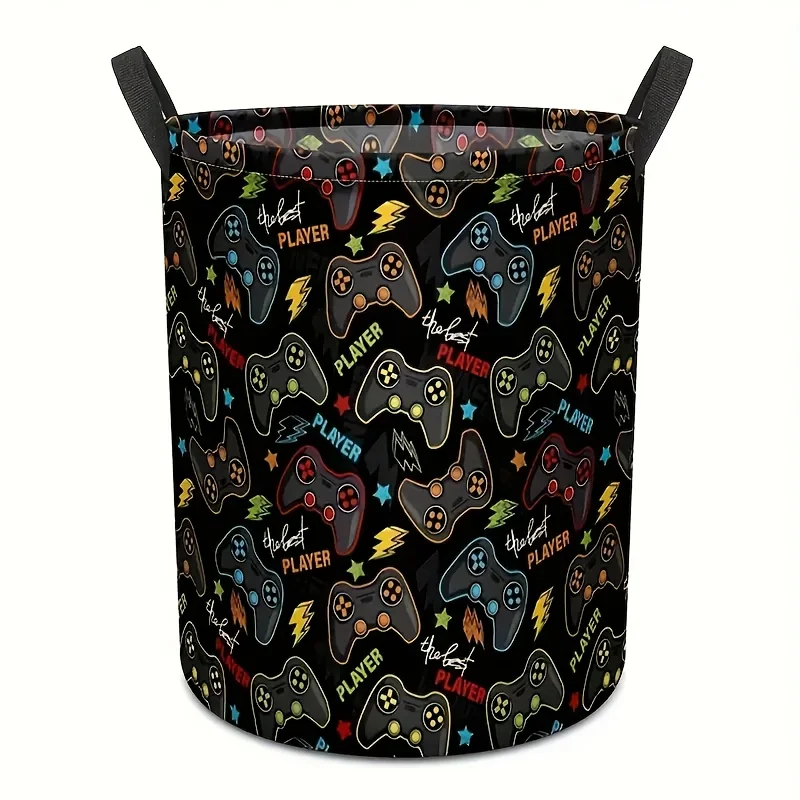 1pc-grande-dobravel-preto-capacidade-cesta-de-armazenamento-com-alca-controlador-de-jogo-padrao-tecido-cesta-de-lavanderia-suja-para-casa