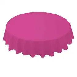84 Inch Round Tablecloth Disposable PE Waterproof Table Cover Fabric Overlay Cover For Home Wedding Party Banquet Decorations
