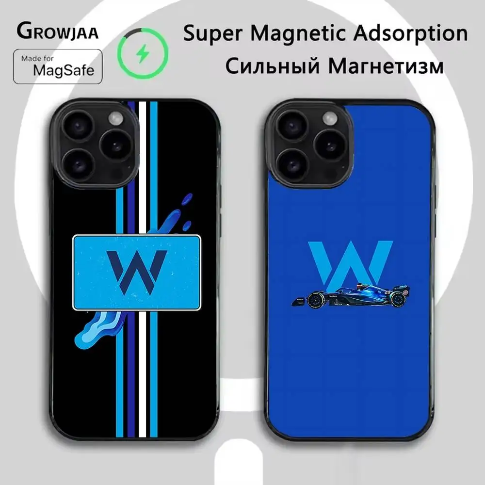 

W-Williams F1 Racing Phone Case For iPhone 16e,16,15,14,13,12,11,Plus,Pro,Max,Mini Magsafe Magnetic Wireless Charging
