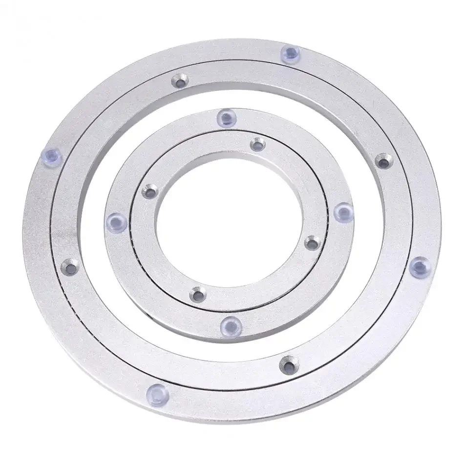 Solid 7 Sizes Aluminium Rotating Turntable Bearing Swivel Plate For Cake Decor TV Monitor Stand Electronic Repair Sculpture Base