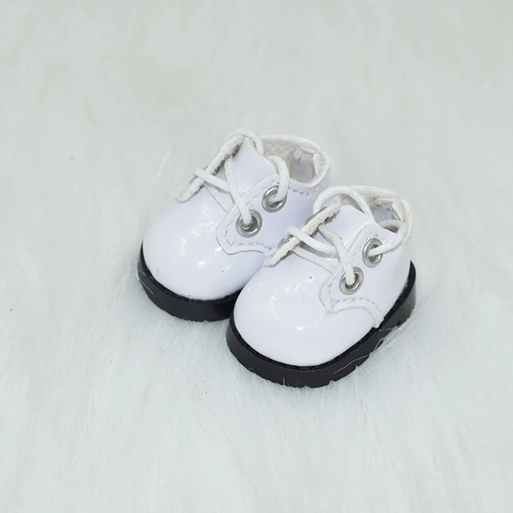 

2 Pairs Toy Plush Shoes Child Apparel Clothes Mini House Adornment