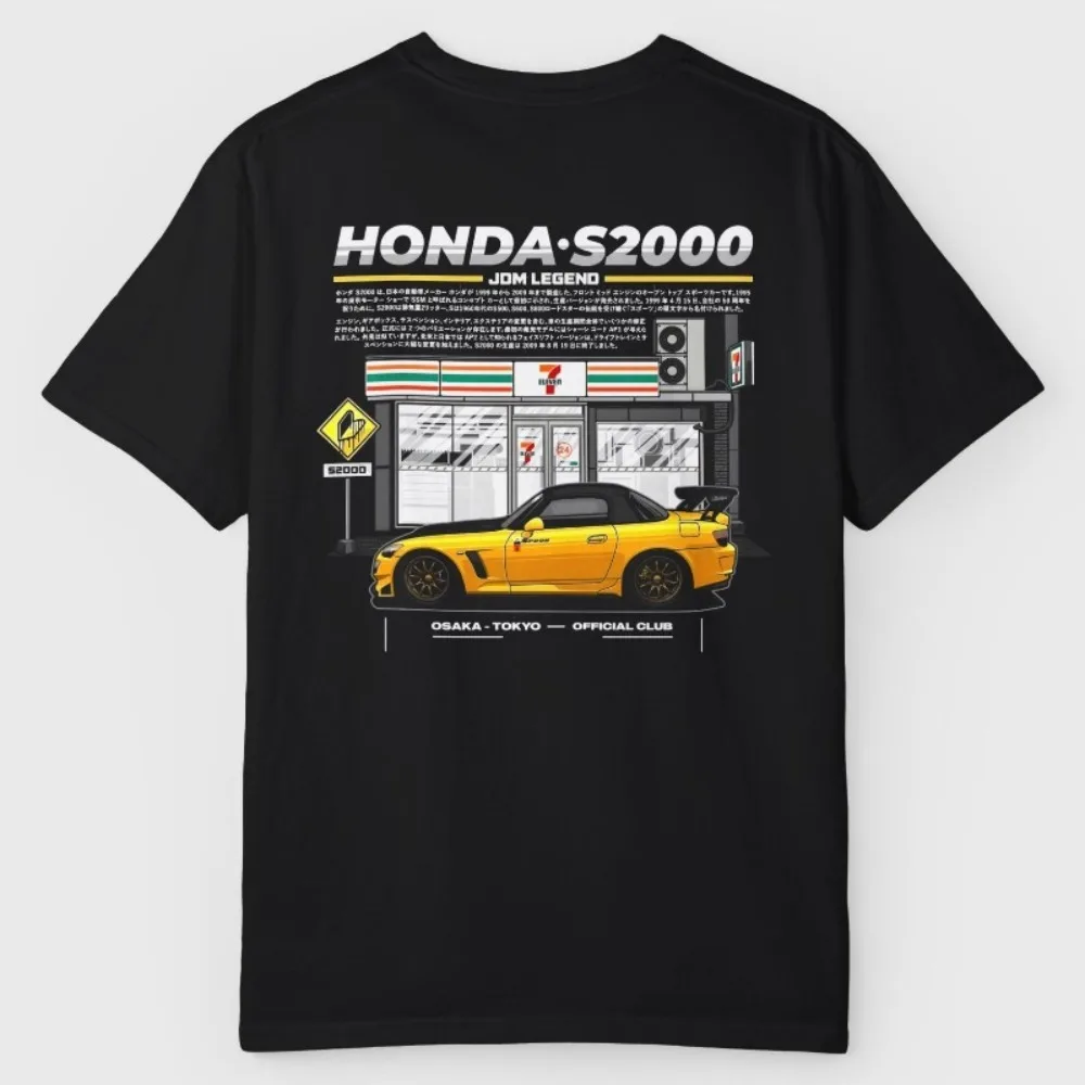 Camiseta Honda para hombre y mujer, novedad de verano, Camiseta de algodón, camiseta de manga corta para coche Honda S2000, Top de ciclismo para motocicleta para primavera y otoño