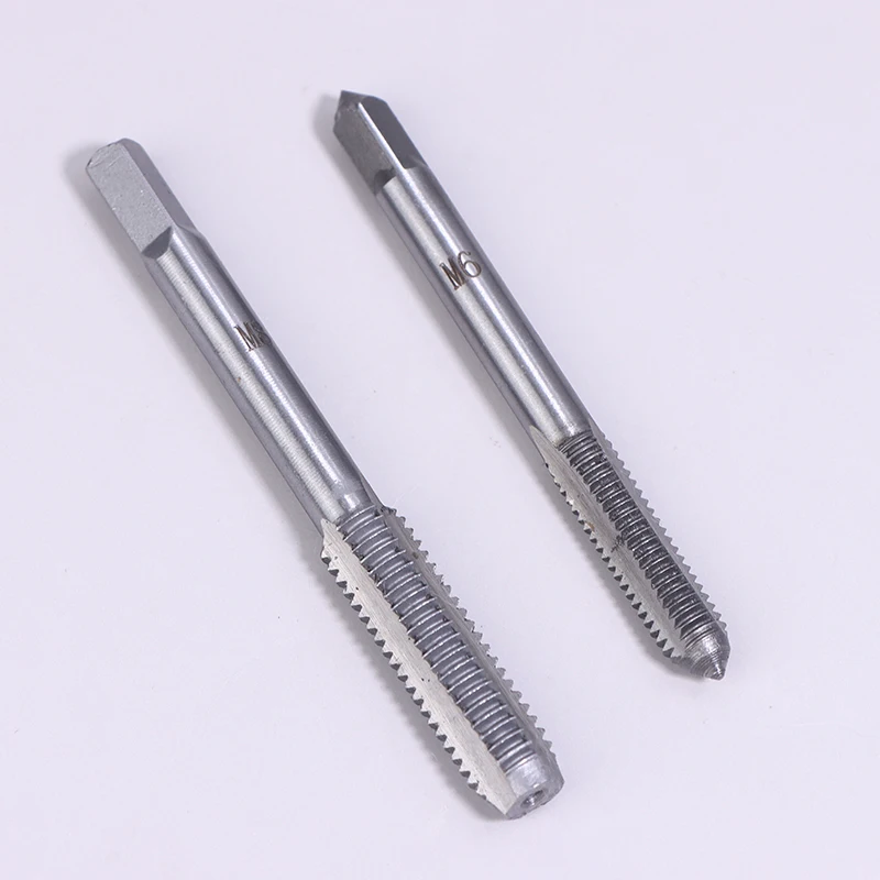 5 uds M3-M8 rodamiento de acero cónico mano espiral punto recto tornillo estriado rosca taladro llave de perforación herramientas manuales de bricolaje