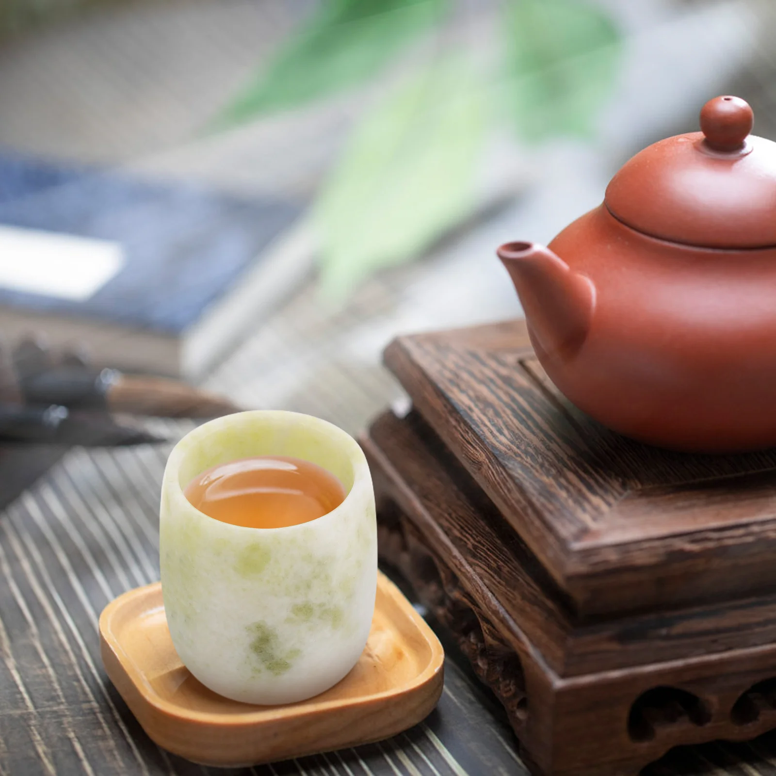 

Natural Crystal Stone Tea Cup Unique Texture Shape Easy Clean Multifunctional Mug Chinese Retro Tea Cup Home Kitchenware