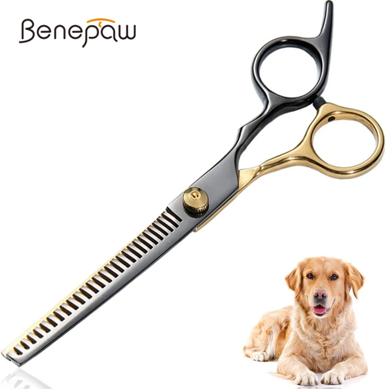 Benepaw Professional Thinning Pet Grooming Scissors Ergonomic Grip Durable Sharp Stainless Steel Dog Trimming Shears Puppy Cat