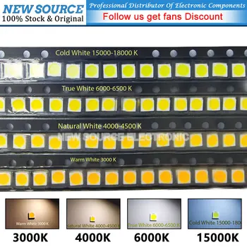 100 Stuks 3030 Smd Led Koel Wit Natuurlijk Wit Warm Wit 1W 3V 6V 9V 3.0*3.0Mm 3000K 4000K-500K 6000K-6500K 15000K-18000K