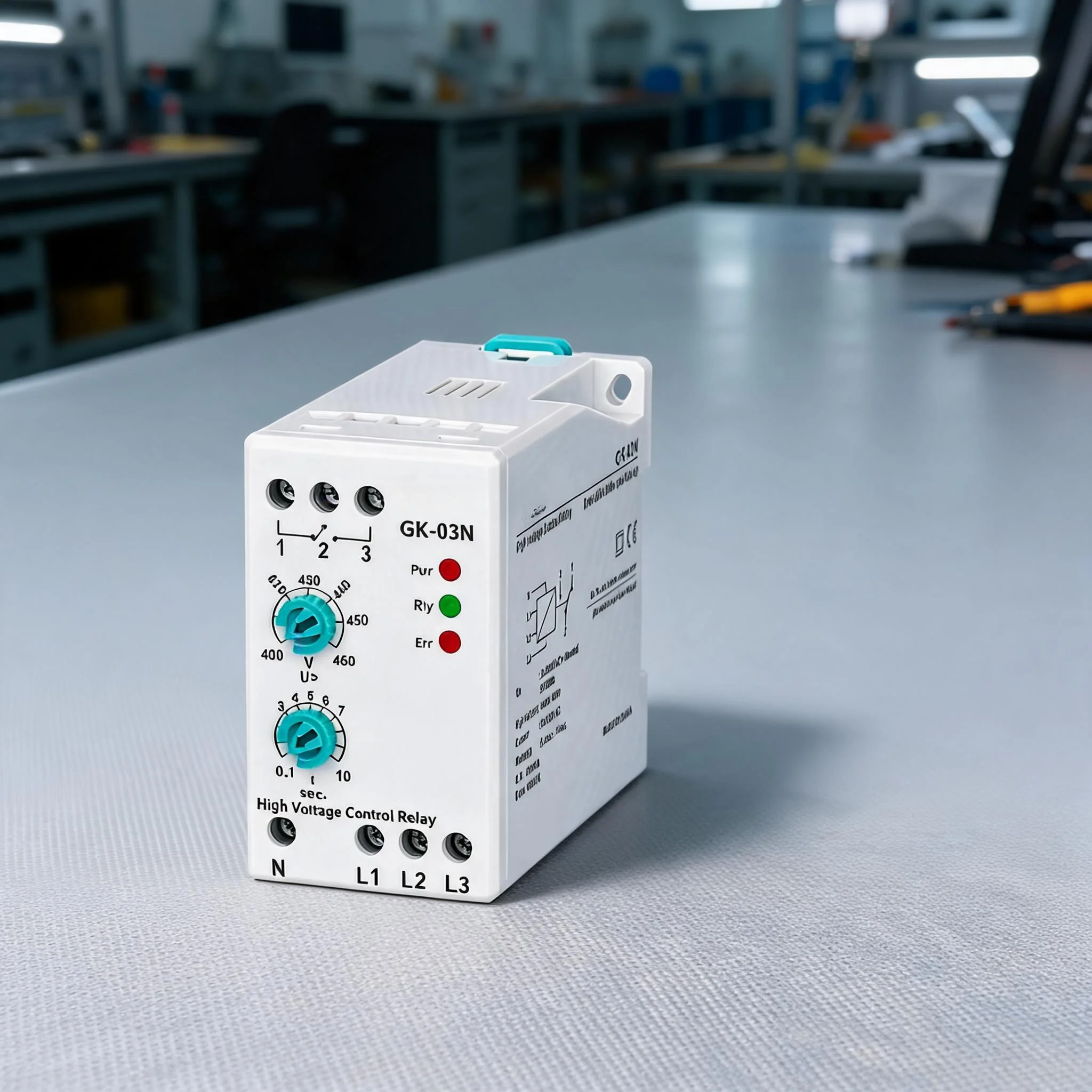 GK-03N Motor Protection Relay High Voltage Control Relay 3x380VAC 50 60Hz Overvoltage Protection Relay