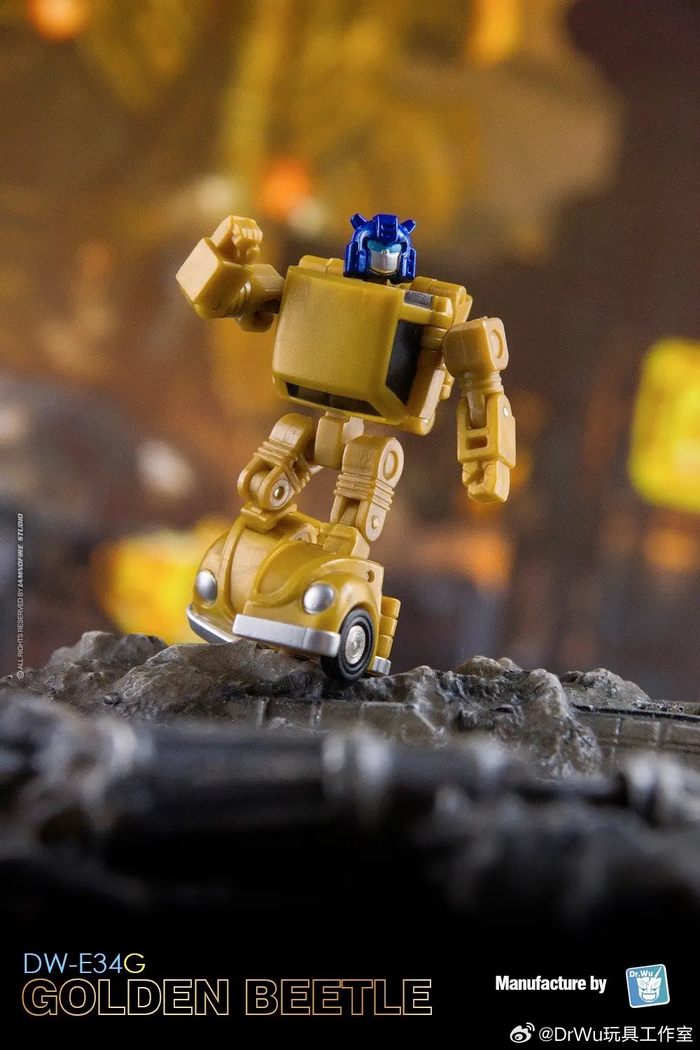 Dr.Wu Transformation Dw-E34g&E35m Cyclonus Golden Goldbug Action Figure Mini Modle Figurine Toys Customized Gift
