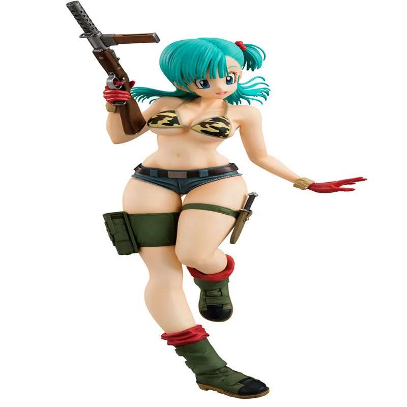 Anime Dragon Ball Sexy Mädchen Serie Bikini Bulma Militär Uniform Action Figur Modell PVC Desktop Dekoration Spielzeug Geschenk