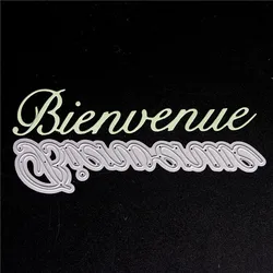 French word Metal Cutting Dies for Diy Scrapbooking Die Cut New Cuts Paper Card Making Craft Embossing welcome