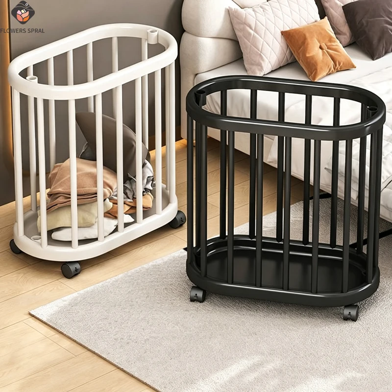Multi Functional Movable Storage Box With Wheels, Dirty Clothes Storage Basket, Fitness Equipment, Yoga Mat Storage Cart