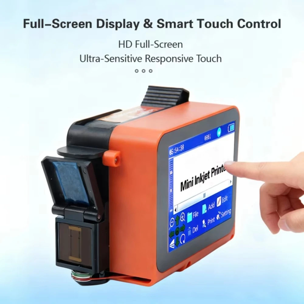Mini Portable Inkjet Coding Machine Printing Shelf Life Date Code on Label Plastic Container Packaging