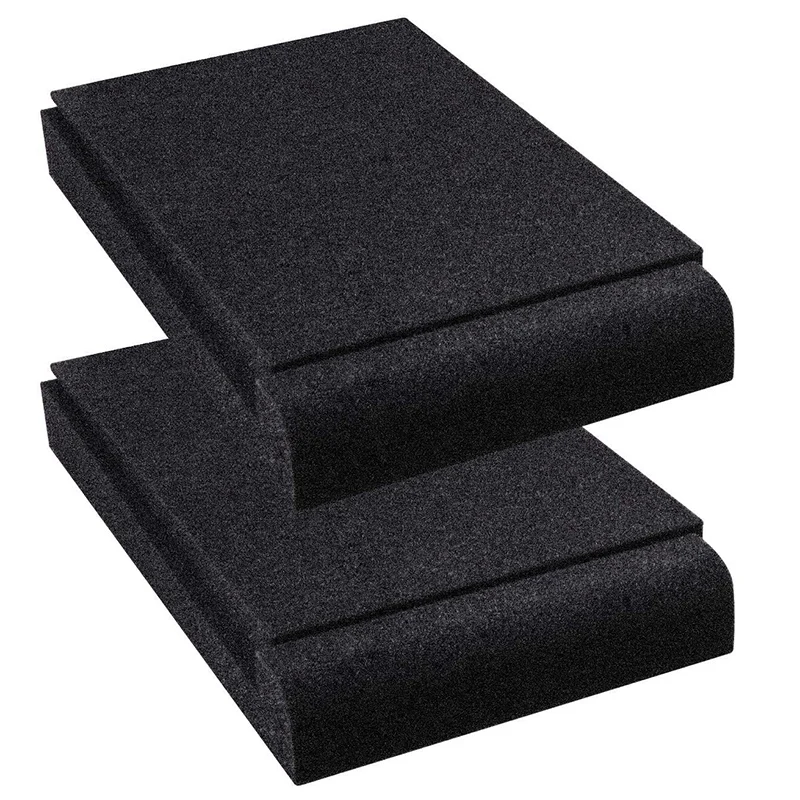 Top!-2Pcs Acoustic Panels Foam Suitable For 5 Inch Speakers High-Density Acoustic Foam Prevent Vibrations And Fit Most Stands