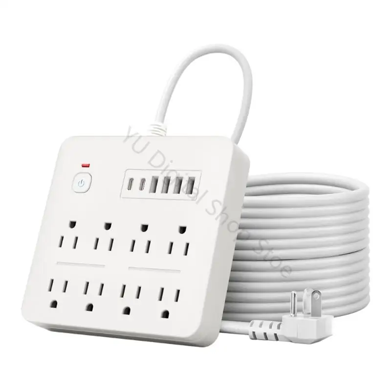 96BA Modern Electrical Outlet With 8 Standard Receptacles 6 USB And Circuit Safety System Power Receptacle