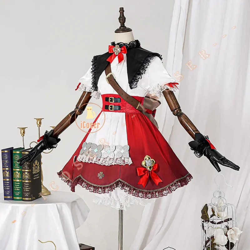 5 Star Klee Blossoming Starlight Cosplay Costume Genshin Impact Dress New Skin Witch Lolita Outfit Hat Halloween Party Women Set