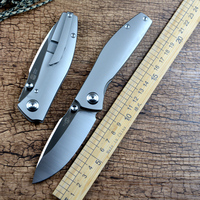 TWOSUN TS576 Folding Pocket Knife K110 Blade Ceramic Ball Bearing Washer TC4 Titanium Handle Outdoor Camping Hunting Gears