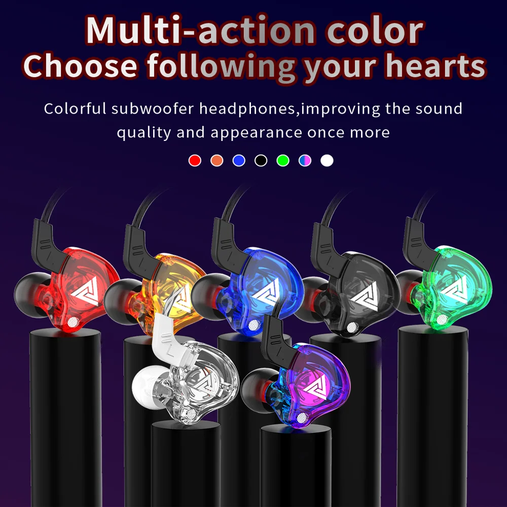 NNBILI QKZ AK6 تشغيل الفرقة ميكروفون سماعات النحاس سائق 3.5 مللي متر مرحبا فاي سماعات رياضية داخل الأذن سماعات أذن للموسيقى