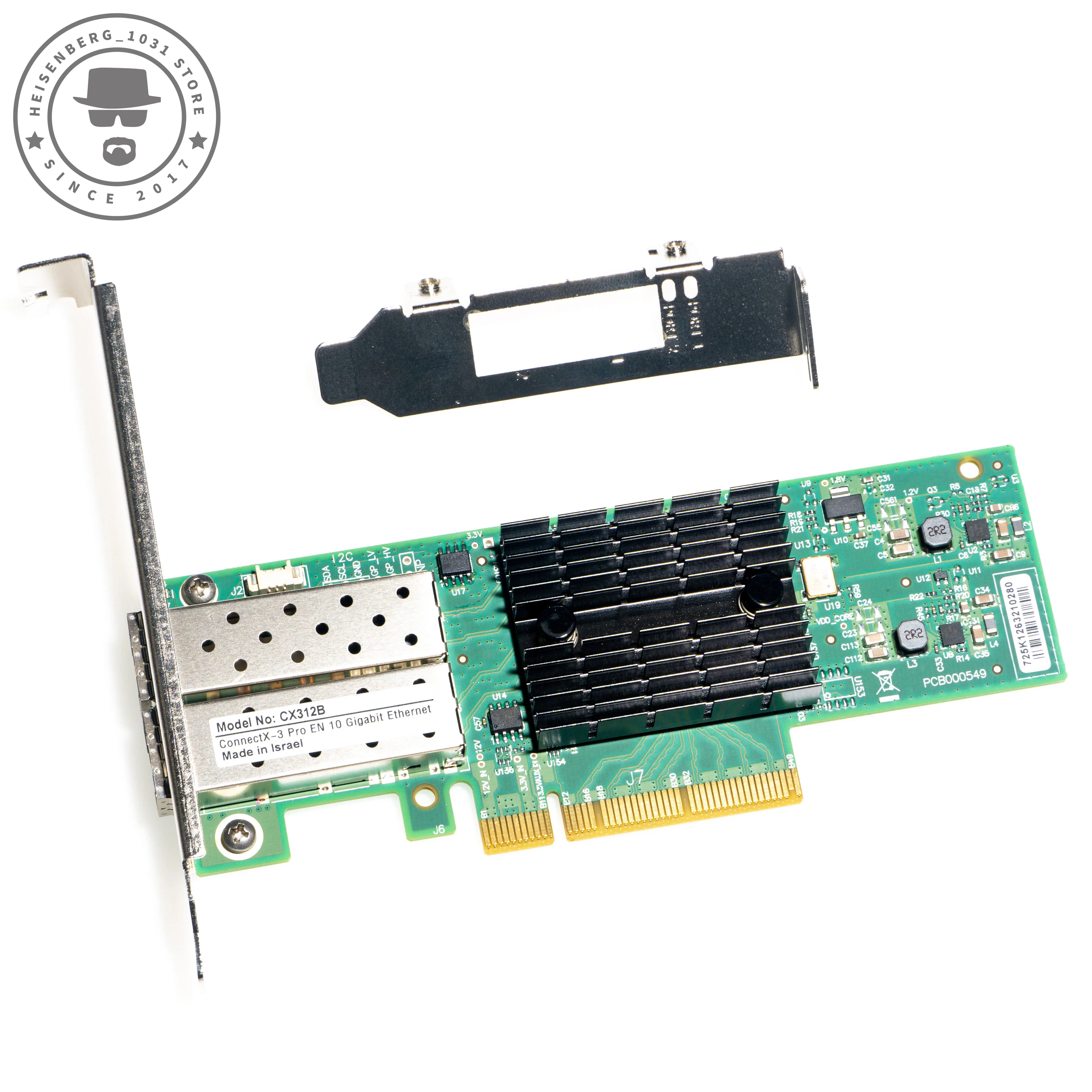 Mellanox MCX312B-XCCT CX3-Pro 10Gb 2-Ports RDMA NIC PCIe3.0 SFP+ with Optic Transceiver MFM1T02A-SR AOC 1-30M NAS UnRaid TureNAS